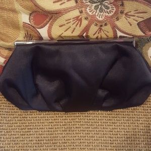 Satin evening clutch